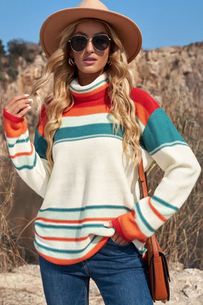 woman wearing a western style sweater